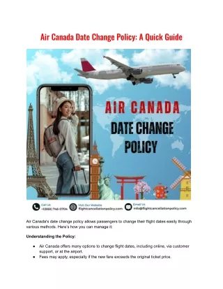 Air Canada Flight Date Change Policy: A Quick Guide
