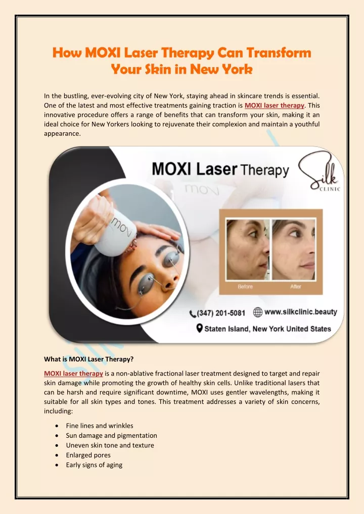 how moxi laser therapy can transform your skin