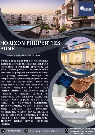 Horizon Properties Pune(Deals with Premium Property, Residential Property Agent)