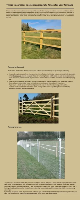 fences for your farmland