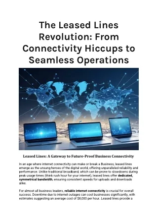 From Connectivity Hiccups to Seamless Operations