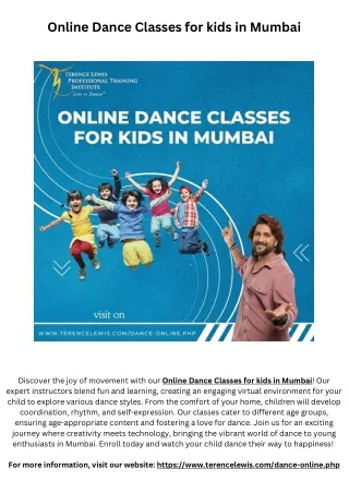 Online Dance Classes for kids in Mumbai