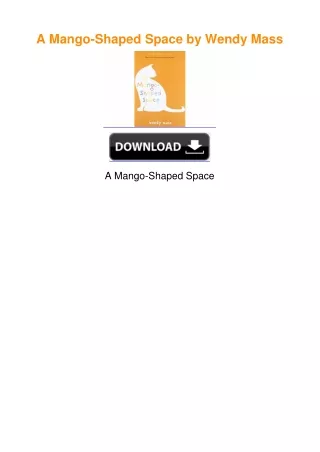 A Mango-Shaped Space by Wendy Mass