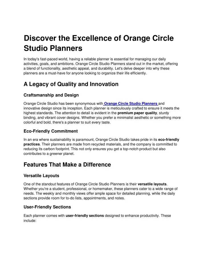 discover the excellence of orange circle studio