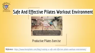 Designing a Safe and Effective Pilates Training Environment
