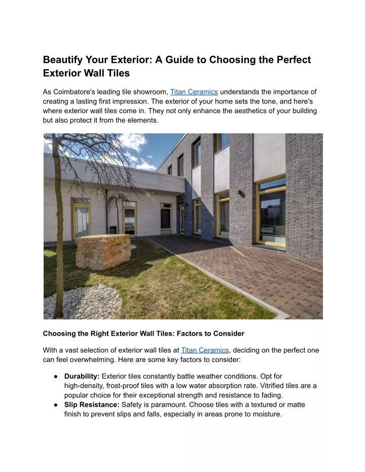 beautify your exterior a guide to choosing