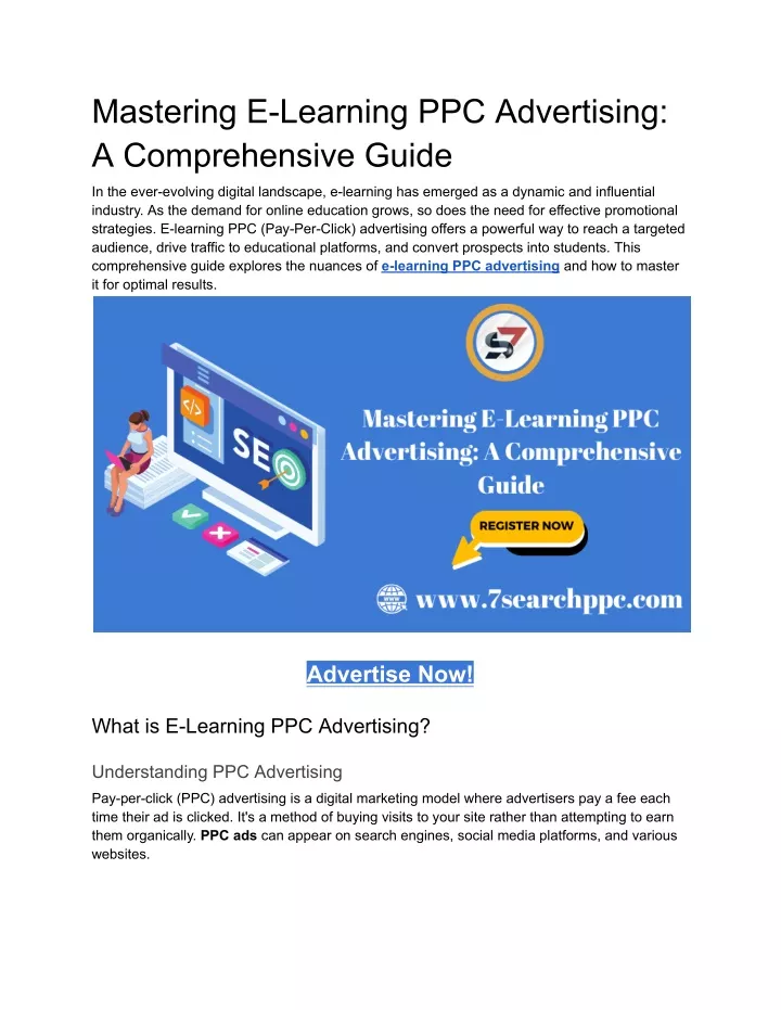 mastering e learning ppc advertising