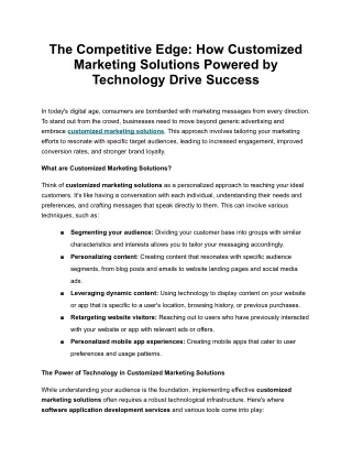 The Competitive Edge_ How Customized Marketing Solutions Powered by Technology Drive Success