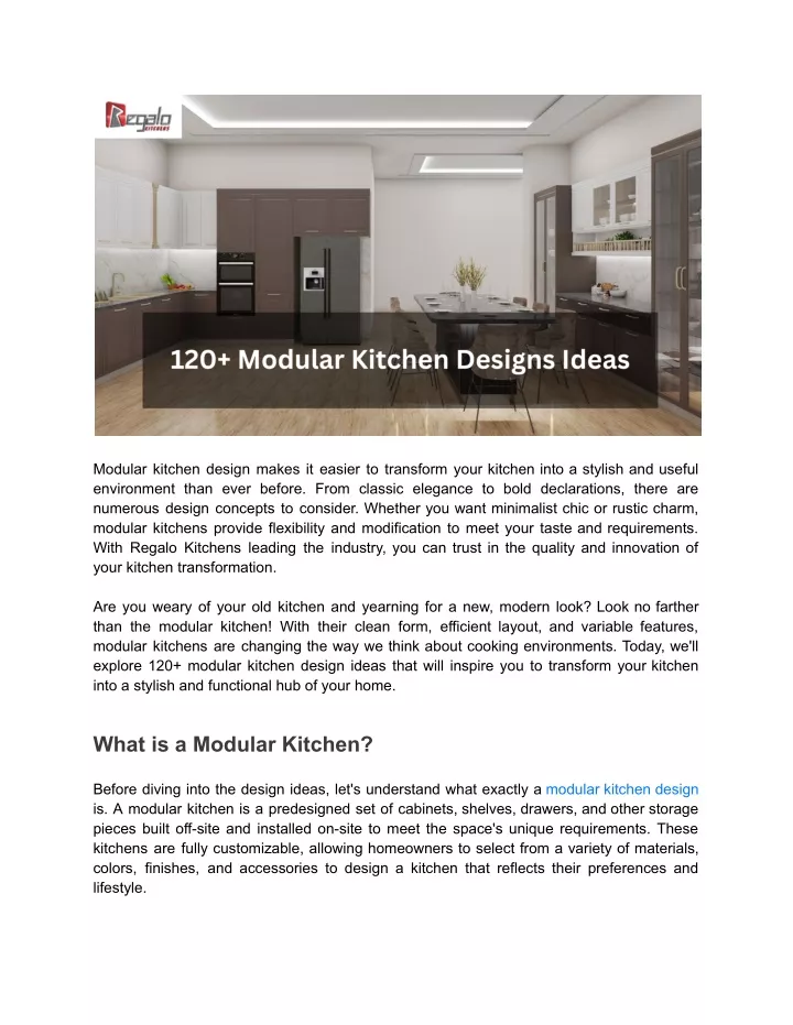 modular kitchen design makes it easier