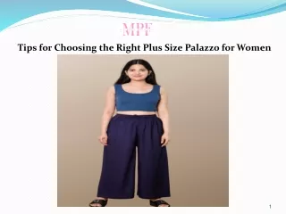 Tips for Choosing the Right Plus Size Palazzo for Women