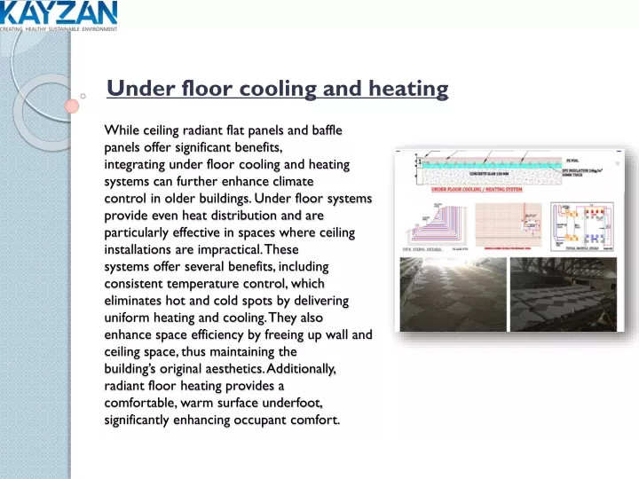 under floor cooling and heating