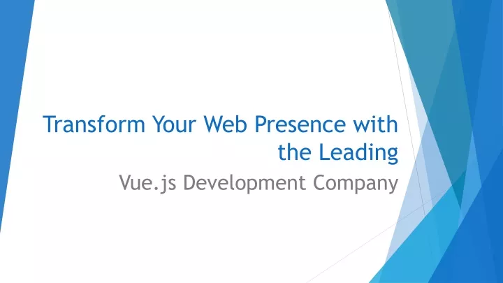 transform your web presence with