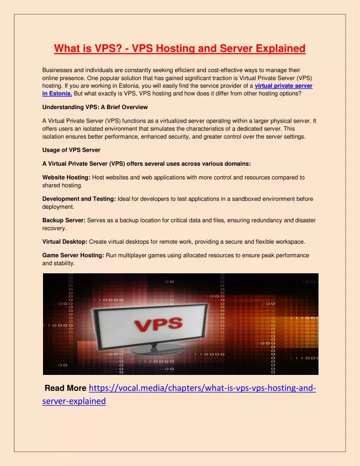 PPT - What is VPS - VPS Hosting and Server Explained PowerPoint ...