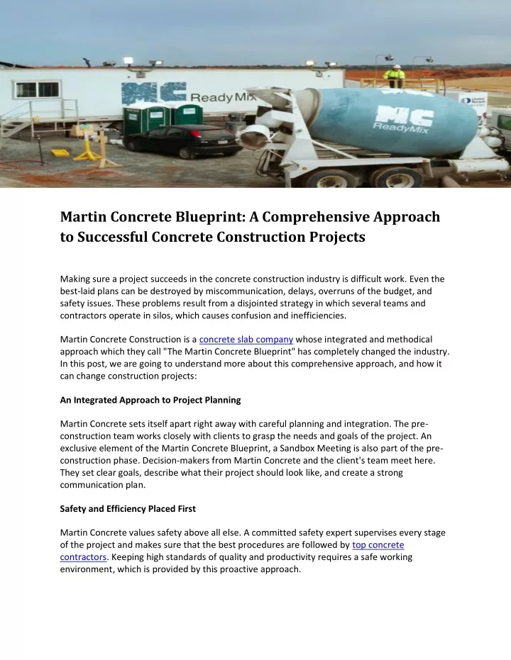 martin concrete blueprint a comprehensive