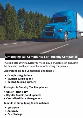 simplifying tax compliance for trucking companies