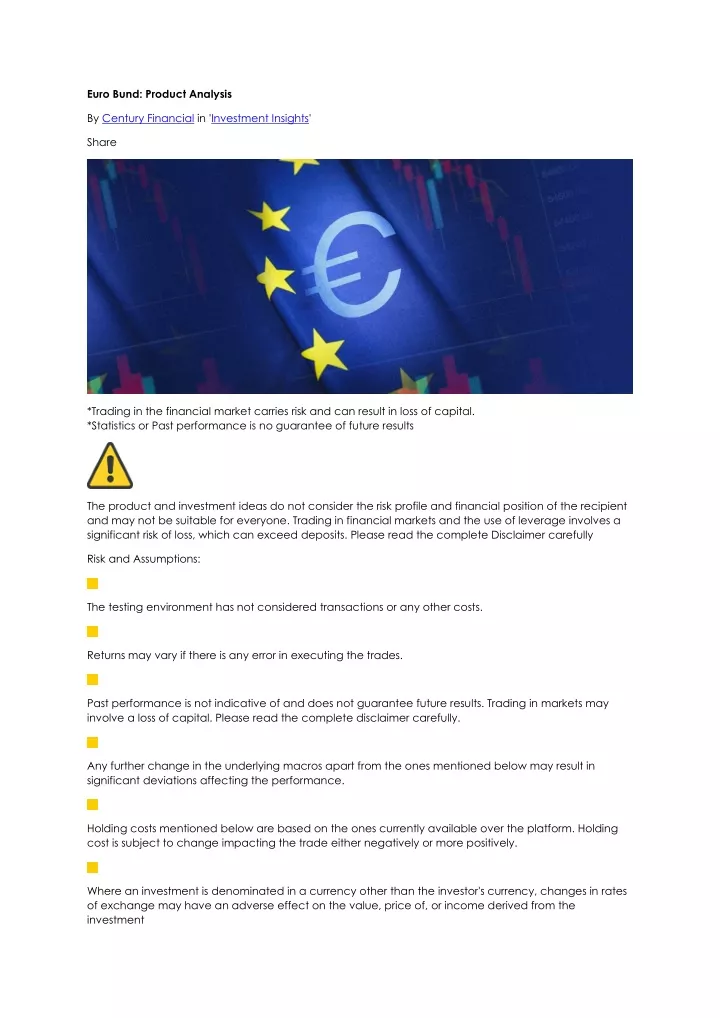 euro bund product analysis