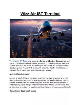Wizz Air IST Terminal