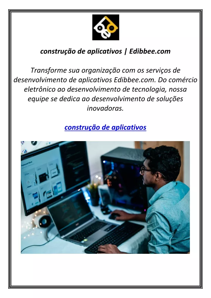 constru o de aplicativos edibbee com