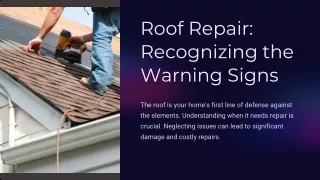 Explore the Important Signs Your Roof Needs Repair