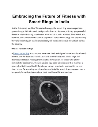 embracing the future of fitness with smart rings
