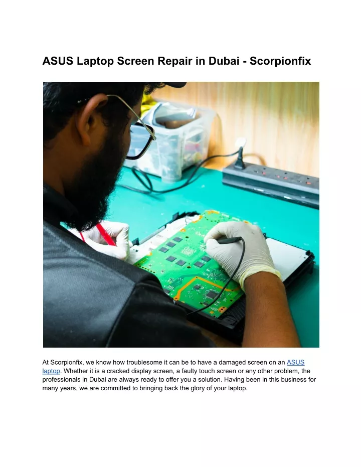 asus laptop screen repair in dubai scorpionfix