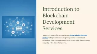 Blockchain development services