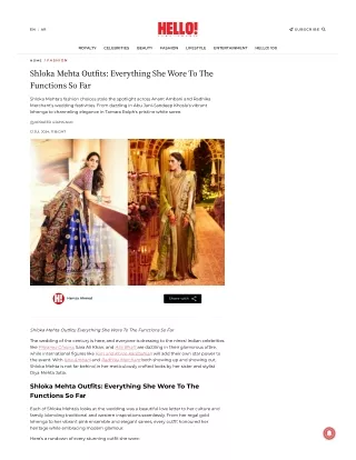 Shloka Mehta's Stunning Outfits: Fashion Inspirations You Can't Miss