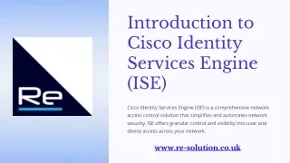 Introduction to Cisco Identity Services Engine (ISE)