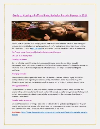 guide to hosting a puff and paint bachelor party