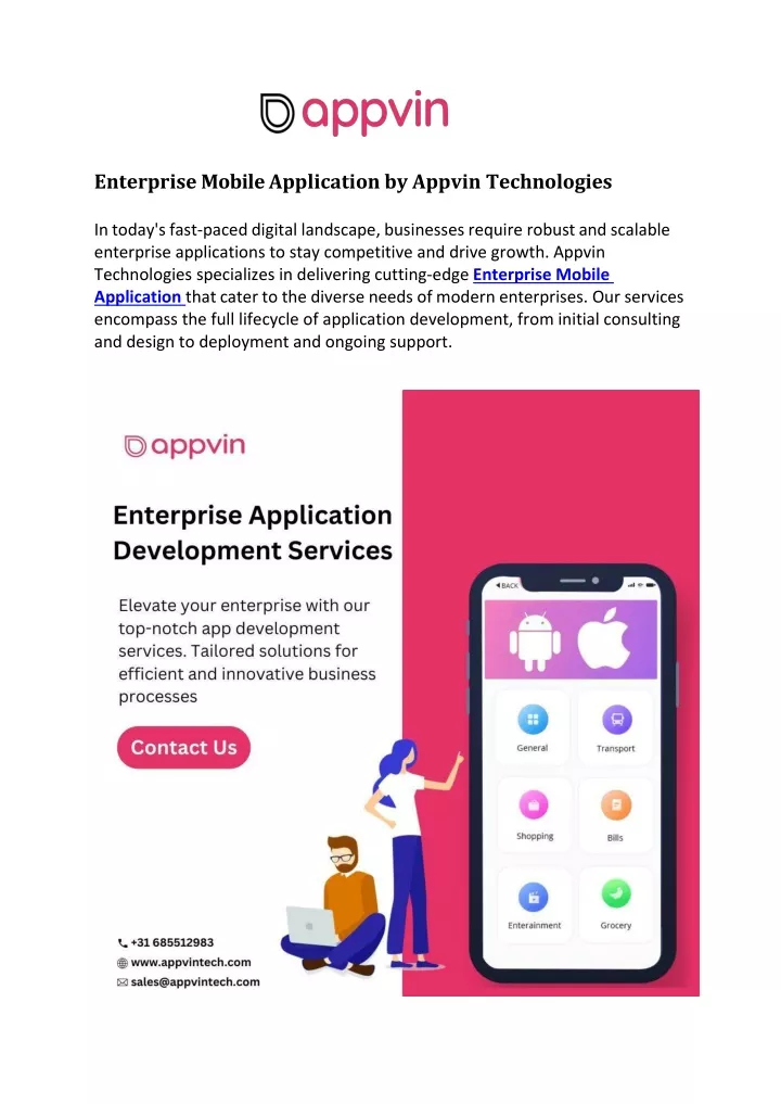 enterprise mobile application by appvin