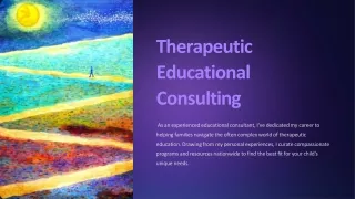 therapeutic educational consulting