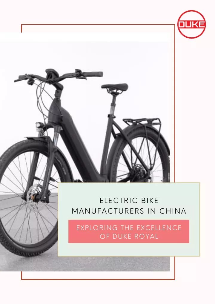 electric bike manufacturers in china