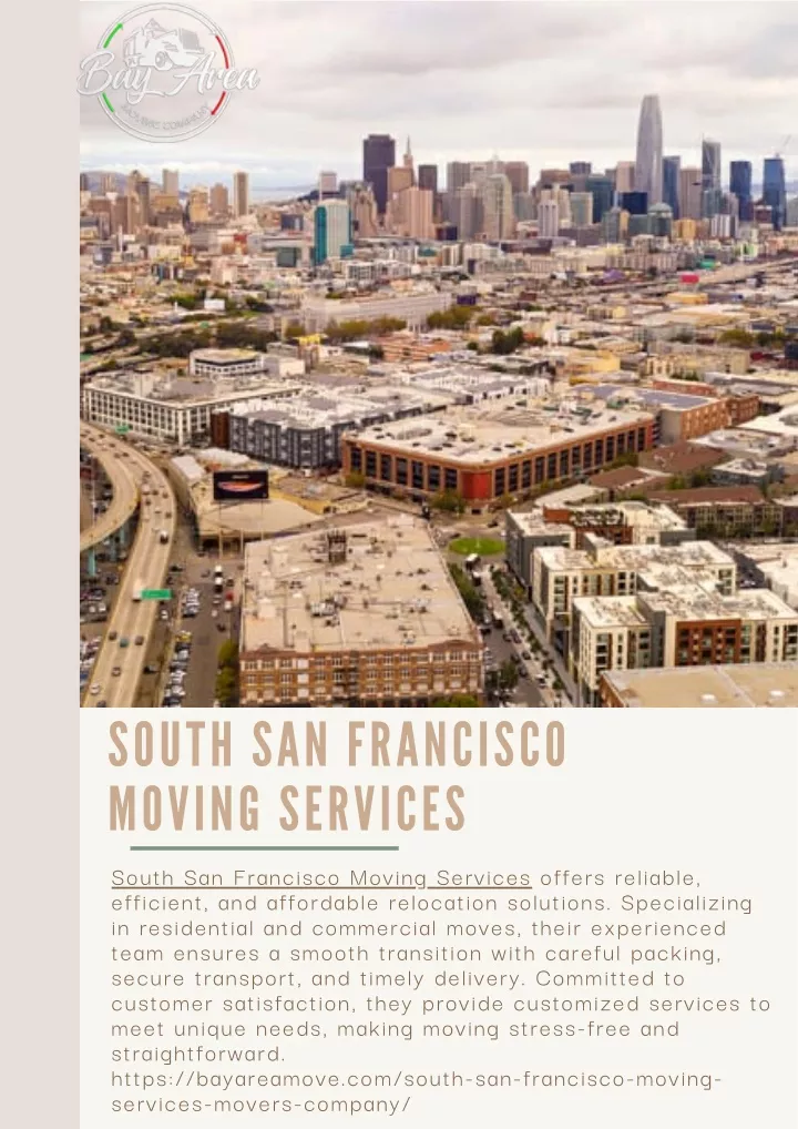 south san francisco moving services south