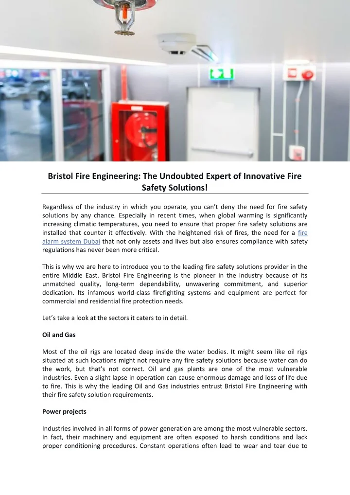 PPT Bristol Fire Engineering The Undoubted Expert of Innovative Fire