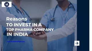 Reasons to Invest in a Top Pharma Company in India