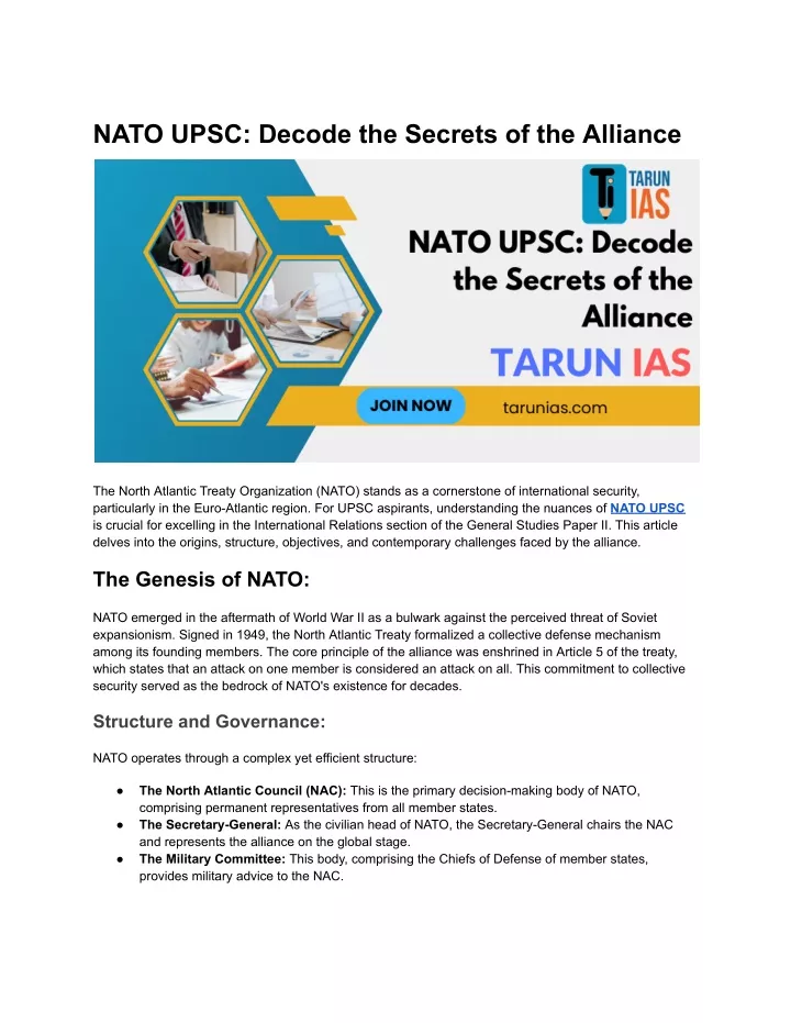 nato upsc decode the secrets of the alliance