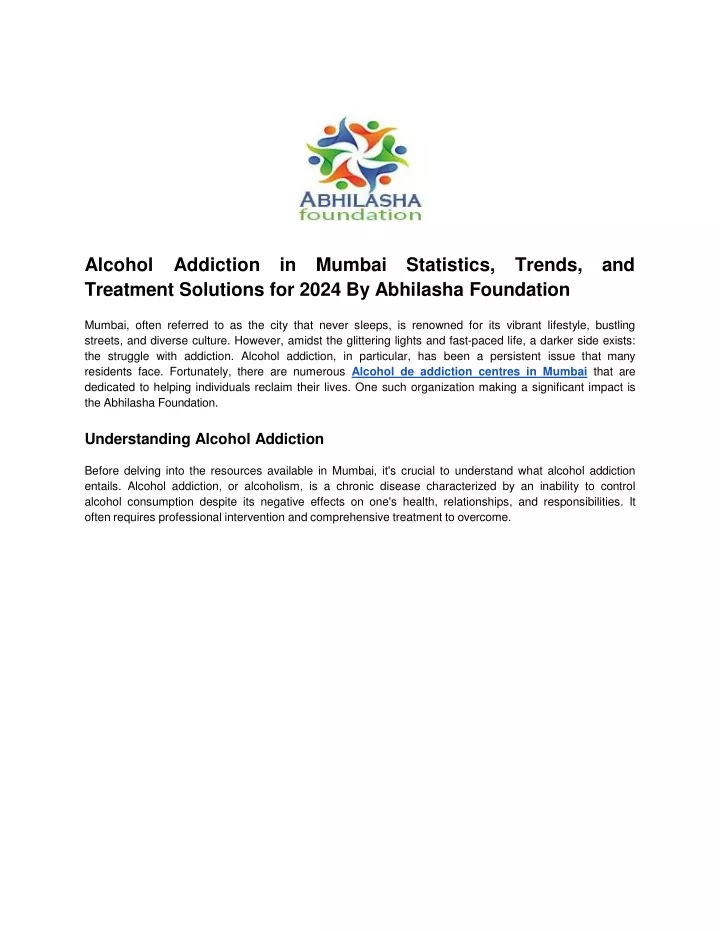 alcohol addiction in mumbai statistics trends