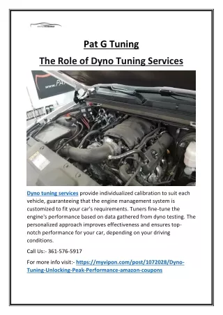 Enhance Performance with Engine Dyno Tuning Services
