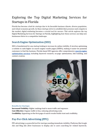 Exploring the Top Digital Marketing Services for Startups in Florida