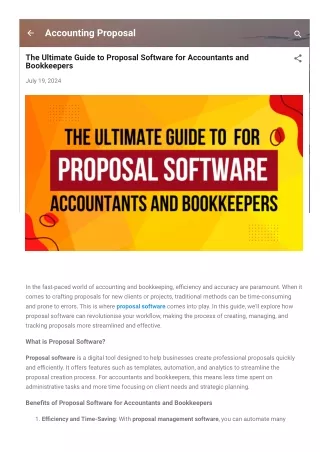 Enhance Your Proposal Process With Proposal Software