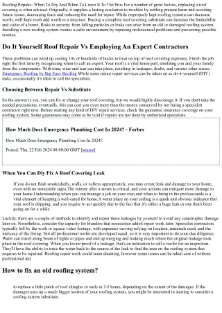 Can You Repair Just Part Of A Roof?