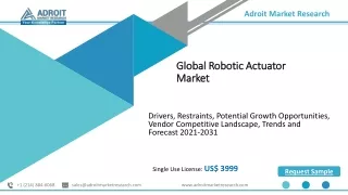 Robotic Actuator Market , Industry Insights, Growth Analysis 2021-2031