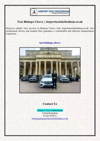 Taxi Bishops Cleeve | Airporttaxicheltenham.co.uk