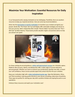 maximize your motivation essential resources