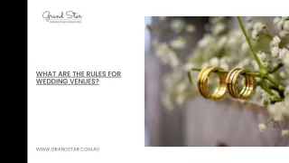 What are the rules for wedding venues