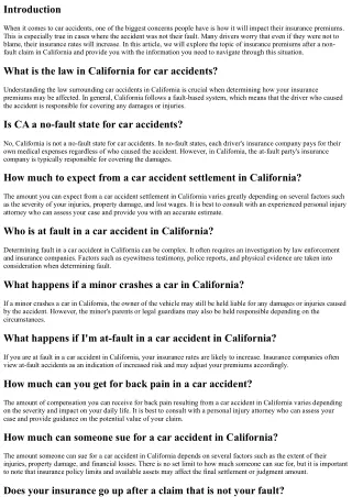 Will Your Insurance Premiums Increase After a Non-Fault Claim?