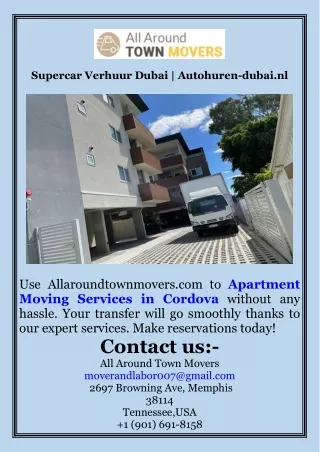 Apartment Moving Services In Cordova  Allaroundtownmovers.com