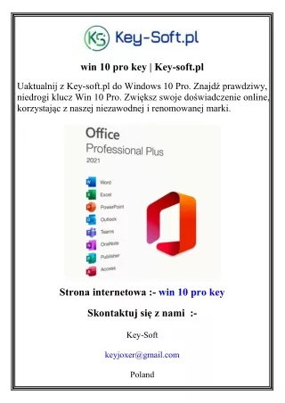 win 10 pro key key soft pl