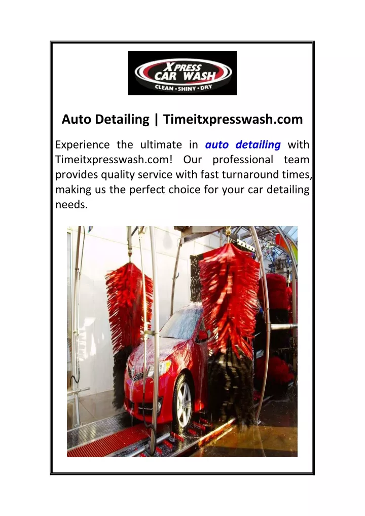 auto detailing timeitxpresswash com