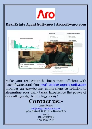 Real Estate Agent Software  Arosoftware.com